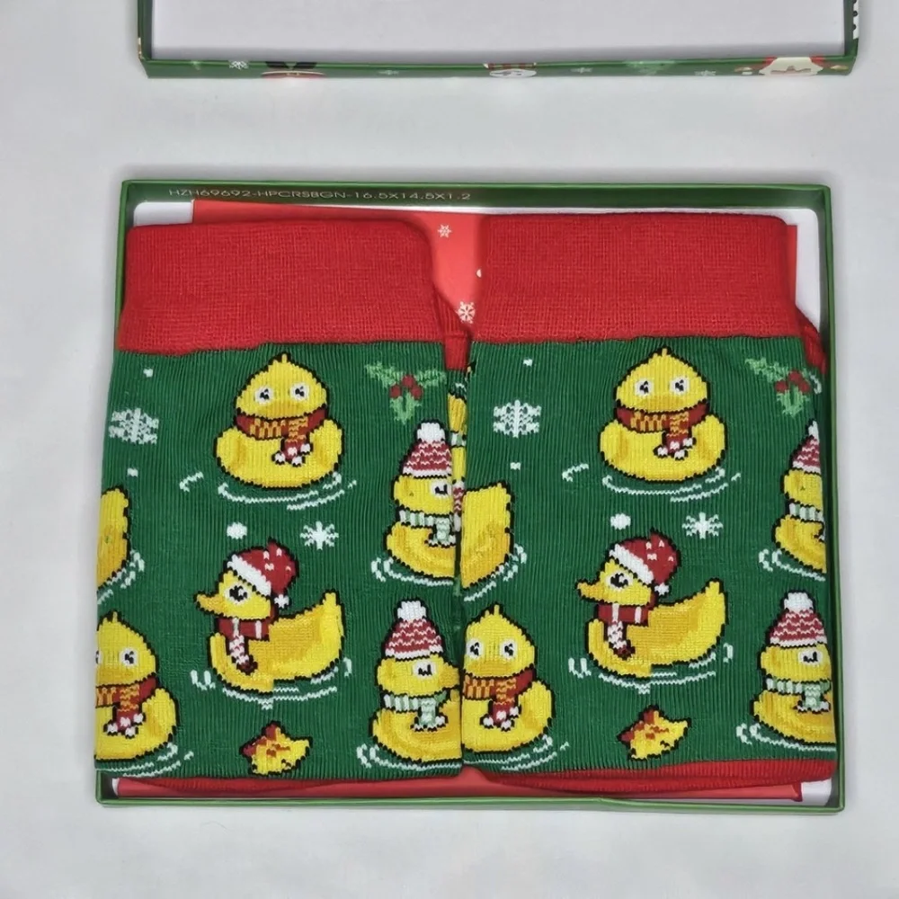 New Little Kids Happypop Merry Duckmas Christmas Rubber Duck Socks Gift S 2-3 yr
